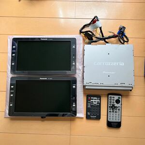 9インチ車載モニター2台＋車載DVDプレーヤー カロッツェリア DVD パナソニック