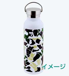 ホワイト カモフラージュ スポーツボトル 600ml / 直飲み 水筒 ダブルステンレスボトル 真空断熱 HDボトル 迷彩 ボトル キャプテンスタッグ