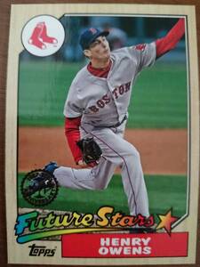 ★インサート HENRY OWENS TOPPS 2017 BASEBALL SERIES 1 #87-14 MLB ヘンリー・オーウェンズ BOSTON RED SOX レッドソックス FUTURE STARS