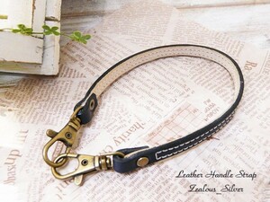  free shipping cow leather steering wheel leather strap lor-03 navy 