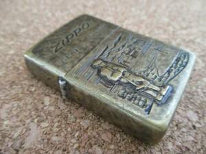 ZIPPO 『LYLE ＆ SCOTT GOLF』1991年6月製造 ライル＆スコット イギリス ゴルフ ダメージ加工 スポーツ オイルライター ジッポ 廃版激レア