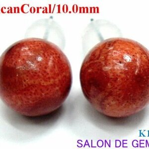 [ new goods ][ nature. ..][K14WG: high class natural Africa n.. earrings ]10.0mm