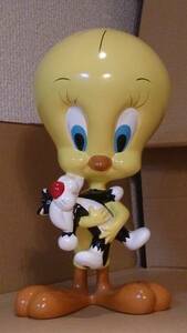 00s ルーニー・テューンズ フィギュア シルベスターを抱いた トゥイーティー Tweety 高さ約25cm※未使用品/入手困難/2001年製造/右足首に線