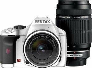 PENTAX デジタル一眼レフカメラ K-x ダブルズームキットホワイト(新品未使用品)