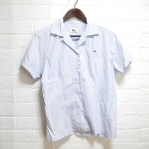 A410　◆　LACOSTE　|　ラコステ　半袖シャツ　水色系　中古　サイズ42