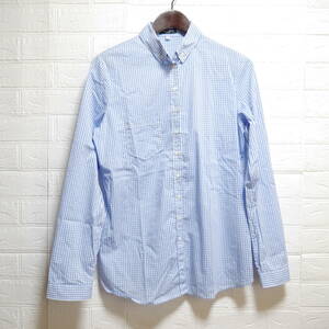 A412 ◇ LINDA V. | リンダ　長袖ブシャツ　水色/チェック　中古　サイズ４４