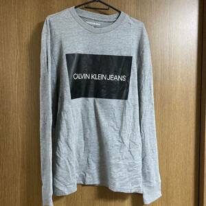 カルバンクラインジーンズ　CK ロンT 長袖Tシャツ　カルバンクライン　Mサイズ　グレー