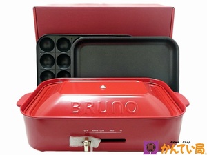 22-1377 BRUNO ブルーノ BOE021-RD コンパクトホットプレート レッド たこ焼き 平面プレート （焼肉など） 調理家電 調理器具