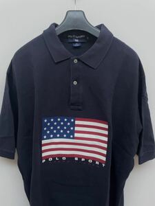 POLO SPORT ラルフローレン ポロシャツ tシャツ【90's】【XL】【美品】ポロスポーツ 星条旗 1992 RL67 RRL アメリカン