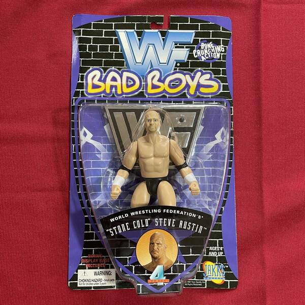 送料込★WWF(WWE)未開封フィギュア★ストーン・コールド・スティーブ・オースチン★&#34;STONE COLD&#34;STEVE AUSTIN★BAD BOYS★1997年