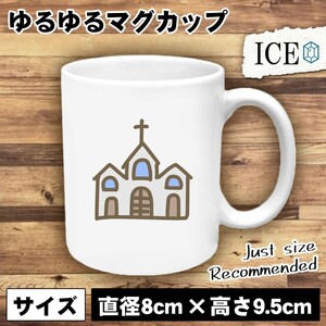 三角屋根 教会 おもしろ マグカップ コップ 陶器 可愛い かわいい 白 シンプル かわいい カッコイイ シュール 面白い ジョーク ゆるい プレ
