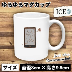 スマートフォン スマホ おもしろ マグカップ コップ 陶器 可愛い かわいい 白 シンプル かわいい カッコイイ シュール 面白い ジョーク ゆ