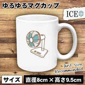 昔 おもしろ マグカップ コップ 白 扇風機 陶器 可愛い かわいい 白 シンプル かわいい カッコイイ シュール 面白い ジョーク ゆるい プレ