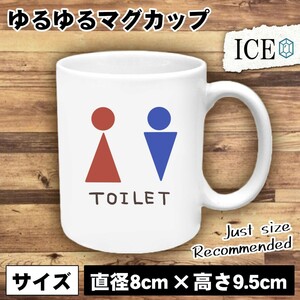 トイレ 看板 おもしろ マグカップ コップ 陶器 可愛い かわいい 白 シンプル かわいい カッコイイ シュール 面白い ジョーク ゆるい プレゼ