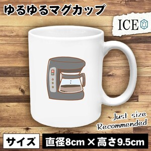 コーヒーメーカー おもしろ マグカップ コップ 陶器 可愛い かわいい 白 シンプル かわいい カッコイイ シュール 面白い ジョーク ゆるい