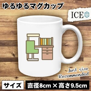 学習机 茶 おもしろ マグカップ コップ 陶器 可愛い かわいい 白 シンプル かわいい カッコイイ シュール 面白い ジョーク ゆるい プレゼン