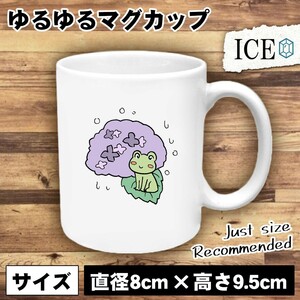 カエル おもしろ マグカップ コップ 陶器 可愛い かわいい 白 シンプル かわいい カッコイイ シュール 面白い ジョーク ゆるい プレゼント