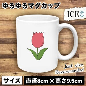 チューリップ おもしろ マグカップ コップ 陶器 可愛い かわいい 白 シンプル かわいい カッコイイ シュール 面白い ジョーク ゆるい プレ