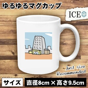 建物 おもしろ マグカップ コップ 陶器 可愛い かわいい 白 シンプル かわいい カッコイイ シュール 面白い ジョーク ゆるい プレゼント プ