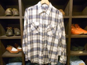 70'S LEVI'S CHECK SHIRT SIZE L リーバイス チェック 長袖 シャツ