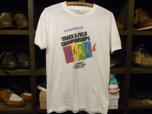 80'S MADE IN USA TRACK&FIELD CHAMPIONSHIPS T-SHIRTS SIZE L アメリカ製 陸上 競技 Tシャツ 半袖