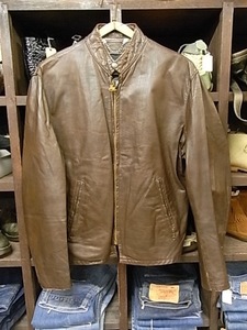 60'S VINTAGE NO BLAND 立ち襟 シングル ライダース レザー ジャケット SIZE M? ヴィンテージ