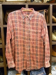 80'S NEL SHIRT CHECK SIZE L? 長袖 チェック ネル シャツ