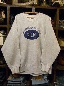  big size 90'S MADE IN USA R.E.M. 'AUTOMATIC FOR THE PEOPLE' heavy weight sweatshirt SIZE XL LEE Lee sweatshirt 