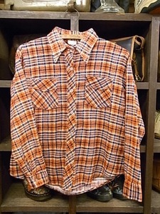 80'S NO BRAND L/S CHECK NEL SHIRT SIZE 38 長袖 チェック ネル シャツ