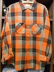 60'S POWER HOUSE WOOL SHIRT CHECK SIZE L? ビィンテージ パワー ハウス ウール シャツ チェック