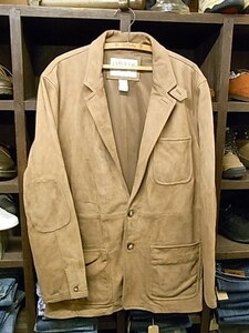 ビッグサイズ ORVIS LEATHER TAILORED JACKET SIZE 44 オービス レザー テーラード ジャケット 釣り フィッシング フライ ルアー