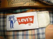 美品 70'S MADE IN USA LEVI'S サドルマンタグ 長袖 ウエスタンシャツ SIZE S? リーバイス ヴィンテージ_画像3