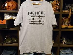 DRUG CULTURE T-SHIRT GREY SIZE L ドラッグ カルチャー Tシャツ グレー 半袖