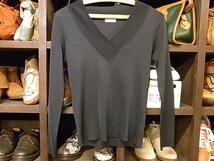 NOLLEY'S V NECK SWEATER BLK SIZE 38 ノーリーズ ネック セーター 黒_画像1