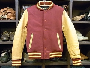 RUSSELL STADIUM JKT SIZE S ラッセル スタジャン 袖革 アワード ジャケット レザー