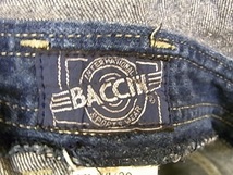 BACCINI CHEMICAL WASH DENIM SHORT OVERALL SIZE 34 ケミカルウォッシュ デニム ショート オーバーオール サロペット_画像3