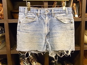 80'S MADE IN USA LEVI'S DENIM CUT OFF SHORT SIZE 32 アメリカ製 リーバイス デニム ショーツ パンツ 短パン カットオフ オレンジタブ