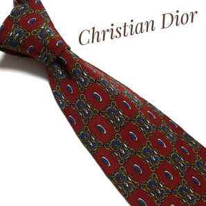 Christian Dior ディオール ネクタイ ハイブランド 高級 赤系 856
