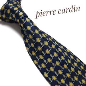 pierre cardin ピエールカルダン ネクタイ ネイビー 紺 黄 867