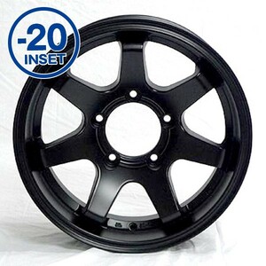 ホイール4本セット 16×5.5J -20 MUD-SR7 16インチ ホイール 4本セット マットブラック ジムニー JIMMY仕様 法人宛送料無料