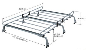 ◆ROCKYルーフキャリアZMシリーズ ハイエースワゴン RZH182K/TRH102V/TRH124B ミドルルーフ ZM-321M