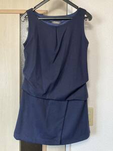 * tunic One-piece jumper skirt switch piling put on tops navy blue color navy M size lady's tiaklaseTiaclasse