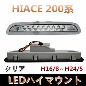200系 ハイエース/レジアスエース 1型 2型 3型 前期 17発 LED ハイマウント ストップ ランプ クリア 蜂の巣 新品 RMF027