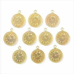 Art hand Auction Mahlzeit Platte 10-Teiliges Set G13 Taschenuhr Runde Platte Gold Mit Ring Runde Harz Zubehör Teile Rahmen Form mkznb, Handwerk, Kunsthandwerk, Perlenstickerei, Metallteile