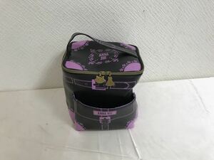  beautiful goods genuine article Anna Sui ANNASUI vanity pouch bag business cosme vanity case back lady's men's black black pattern travel travel 