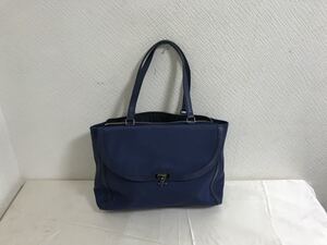 本物アニエスベーagnisb本革レザーナイロントートボストンバッグビジネスハンドバックメンズレディース旅行トラベル青ブルー