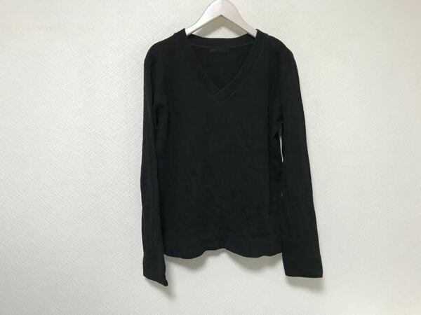 本物ジュンハシモトjunhashimotoコットン無地ワッフル長袖Tシャツアメカジビジネススーツメンズ5日本製2XL黒ブラック