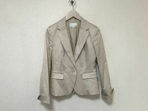  genuine article M pull mieMPREMIERliyo cell lustre cotton stretch tailored jacket dress business suit lady's beige 38M made in Japan 