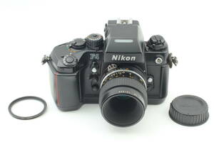 【美品】Nikon F4 Black 35mm SLR Film Camera Body + Micro 55mm f2.8 ニコン 328@8Y