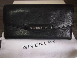 ジバンシー GIVENCHYロゴ長財布 ISETAN正規品 メンズ 山羊革